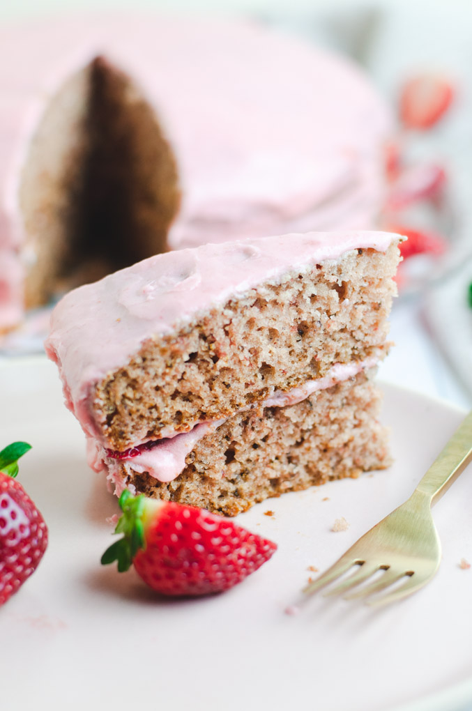The Best Vegan Strawberry Cake Cozy Peach Kitchen