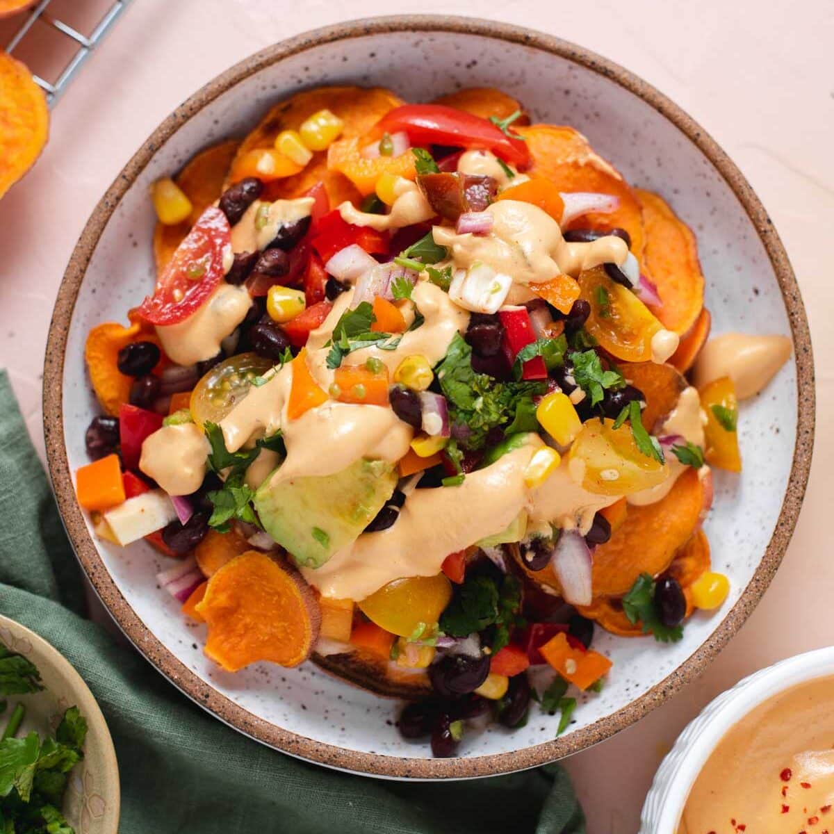Vegan Sweet Potato Nachos Cozy Peach Kitchen
