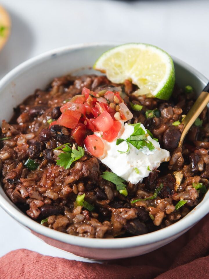 Black Beans and Brown Rice (OnePot, Vegetarian) Cozy Peach Kitchen