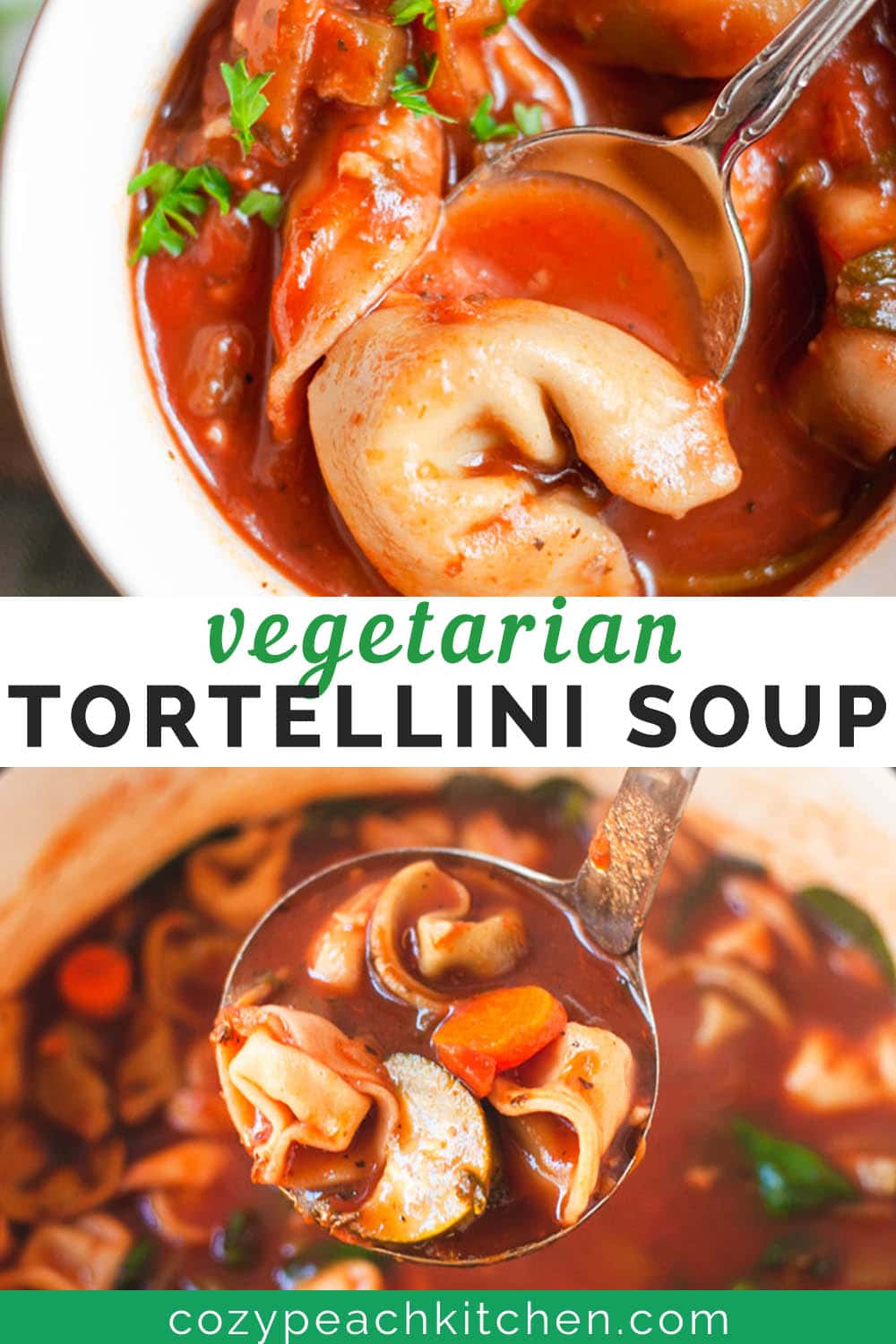 Vegetarian Tortellini Soup Cozy Peach Kitchen