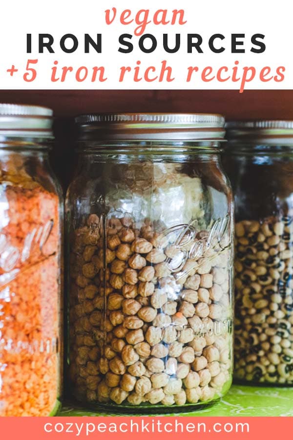 Graphic showing chickpeas in glass ball jar.