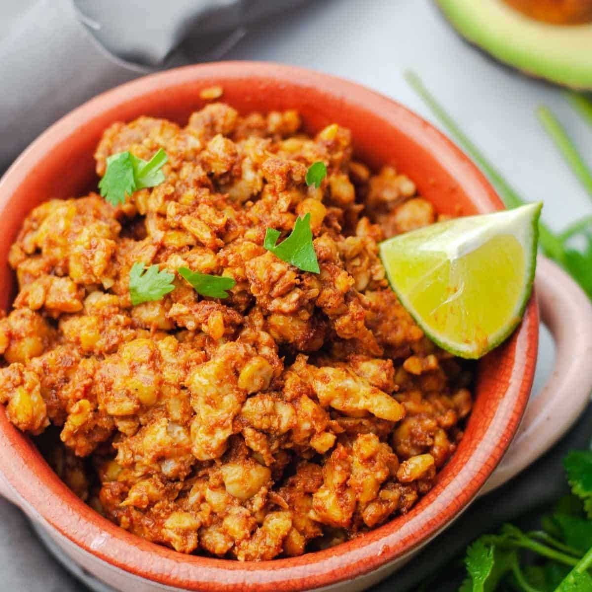 Vegan Tempeh Taco Meat Cozy Peach Kitchen