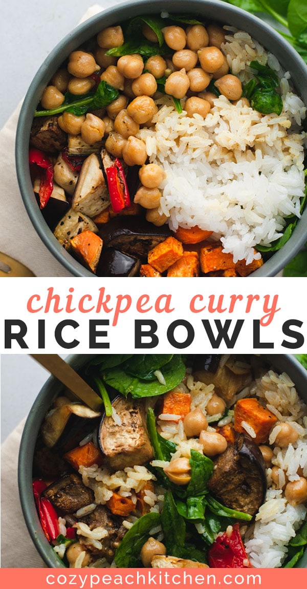 Coconut Curry Rice Bowls with Roasted Vegetables Cozy Peach Kitchen