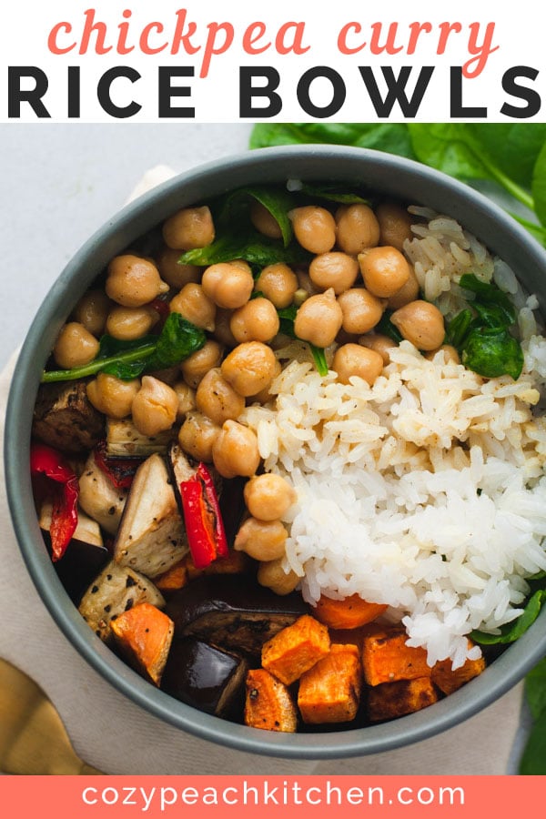 Coconut Curry Rice Bowls with Roasted Vegetables Cozy Peach Kitchen