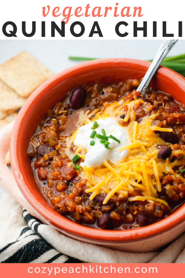 Vegetarian Quinoa Chili Cozy Peach Kitchen