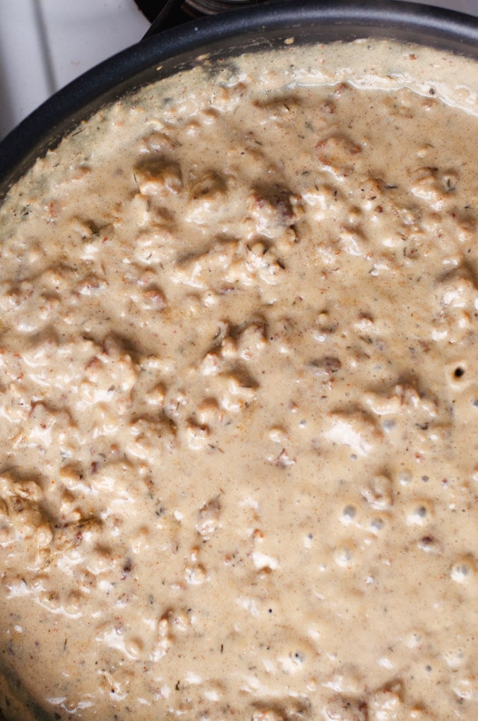 Vegan Biscuits & Sausage Gravy Cozy Peach Kitchen