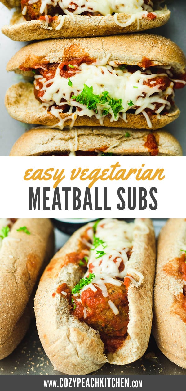 Vegetarian Meatball Subs - Cozy Peach Kitchen
