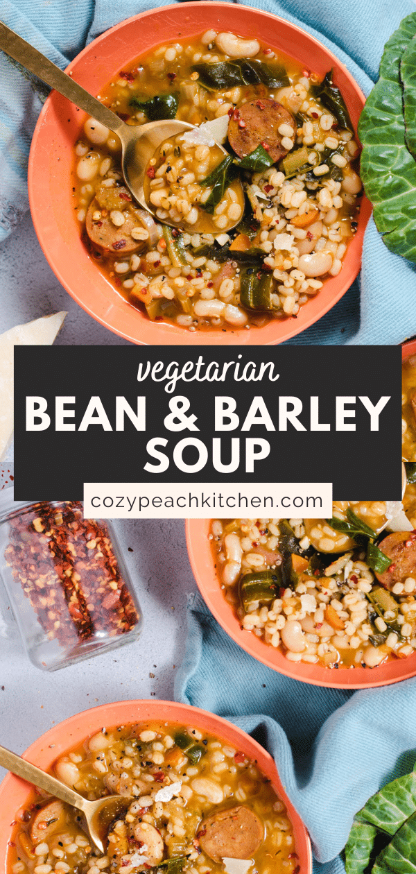 Vegetarian Barley Soup Cozy Peach Kitchen
