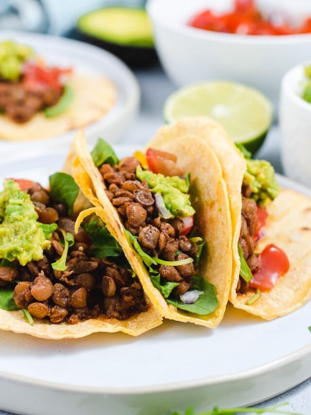 Vegan Lentil Tacos Cozy Peach Kitchen