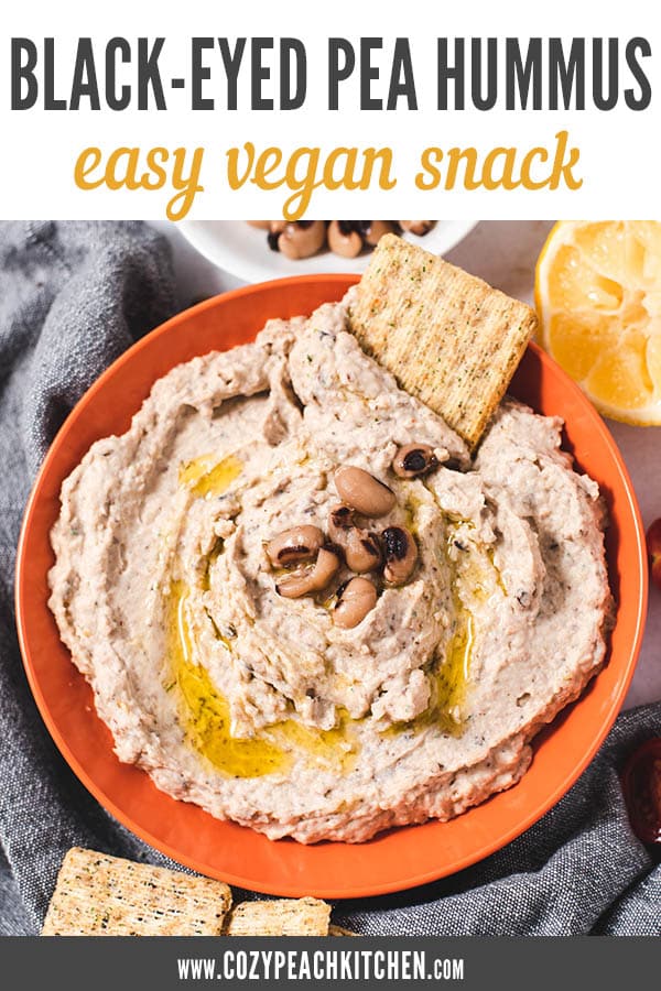BlackEyed Pea Hummus Dip Cozy Peach Kitchen