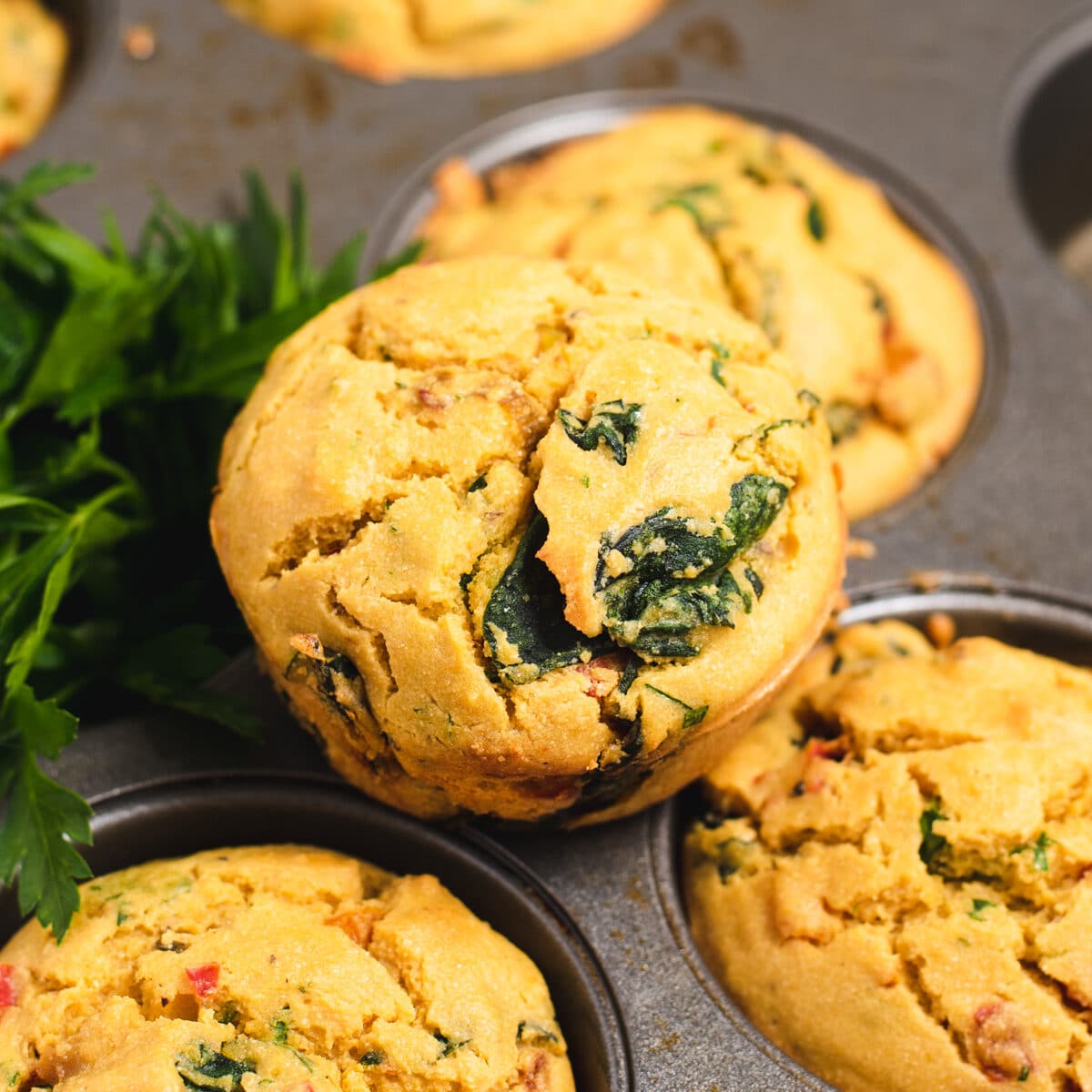 Savory Vegan Chickpea Muffins
