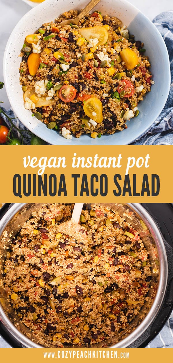 Instant Pot Quinoa Taco Salad Cozy Peach Kitchen