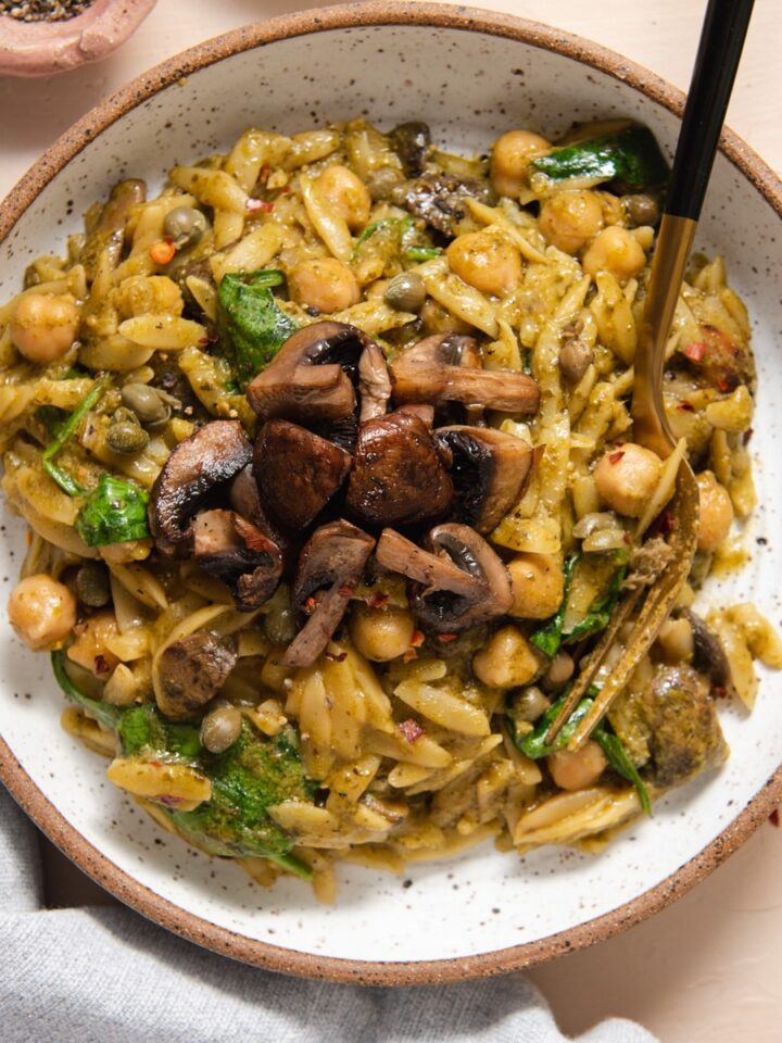 One Pot Orzo with Roasted Butternut Squash Cozy Peach Kitchen