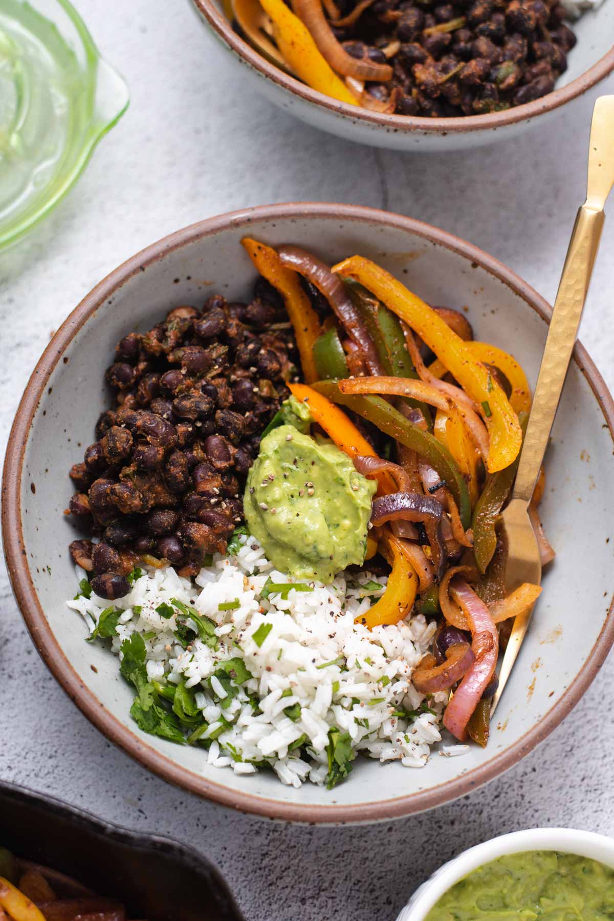 Vegetarian Fajita Veggie Bowls Cozy Peach Kitchen