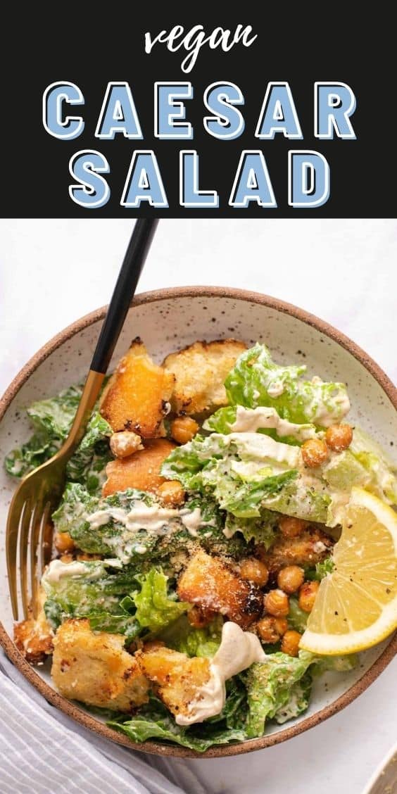 Vegetarian Caesar Salad with Cashew Ceasar Dressing Cozy Peach Kitchen