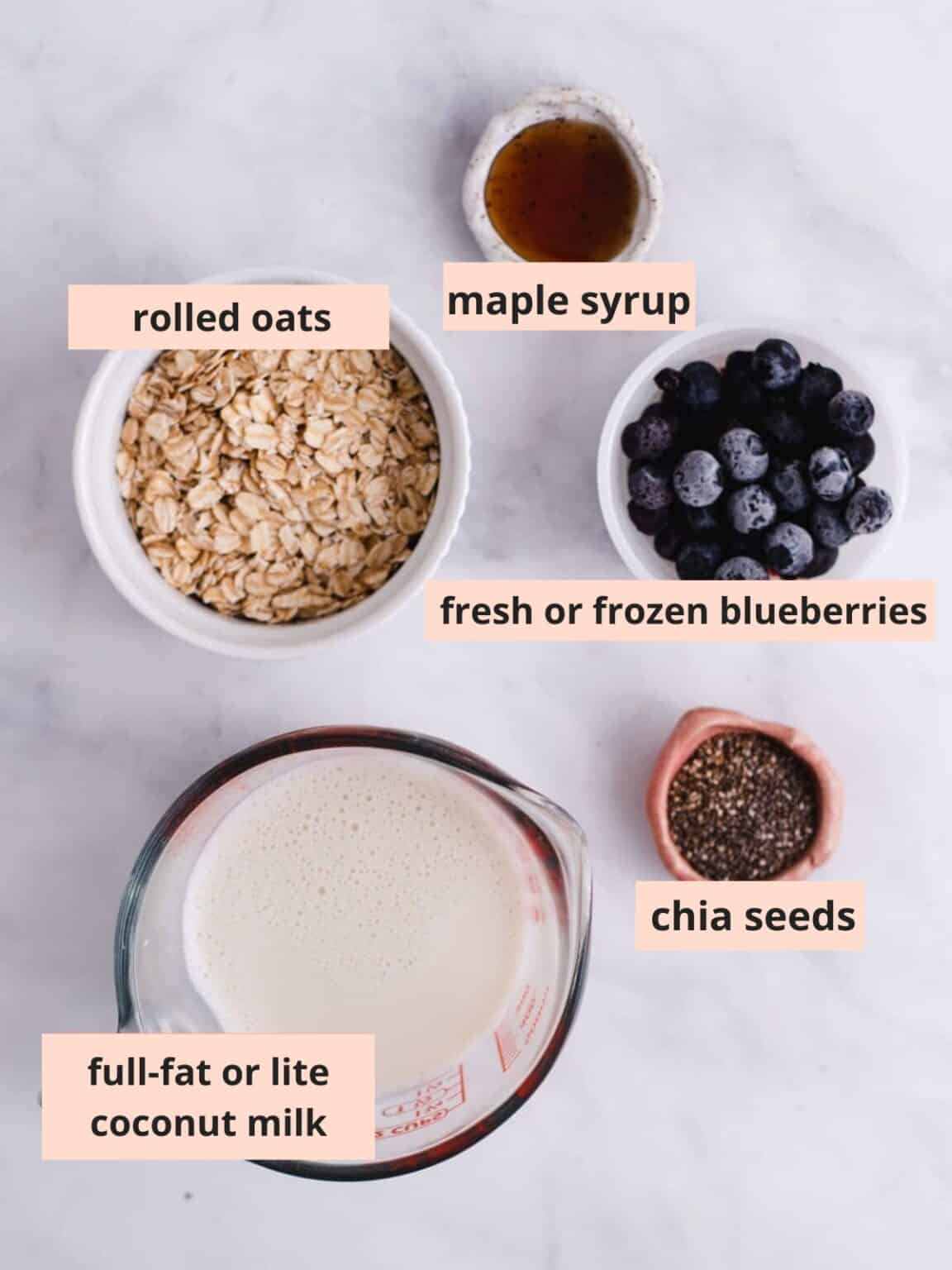 Blueberry Overnight Oats with Coconut Milk Cozy Peach Kitchen