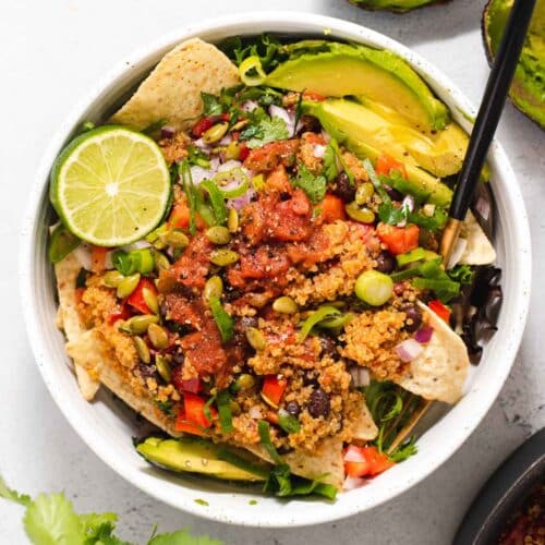Quinoa Taco Salad Cozy Peach Kitchen