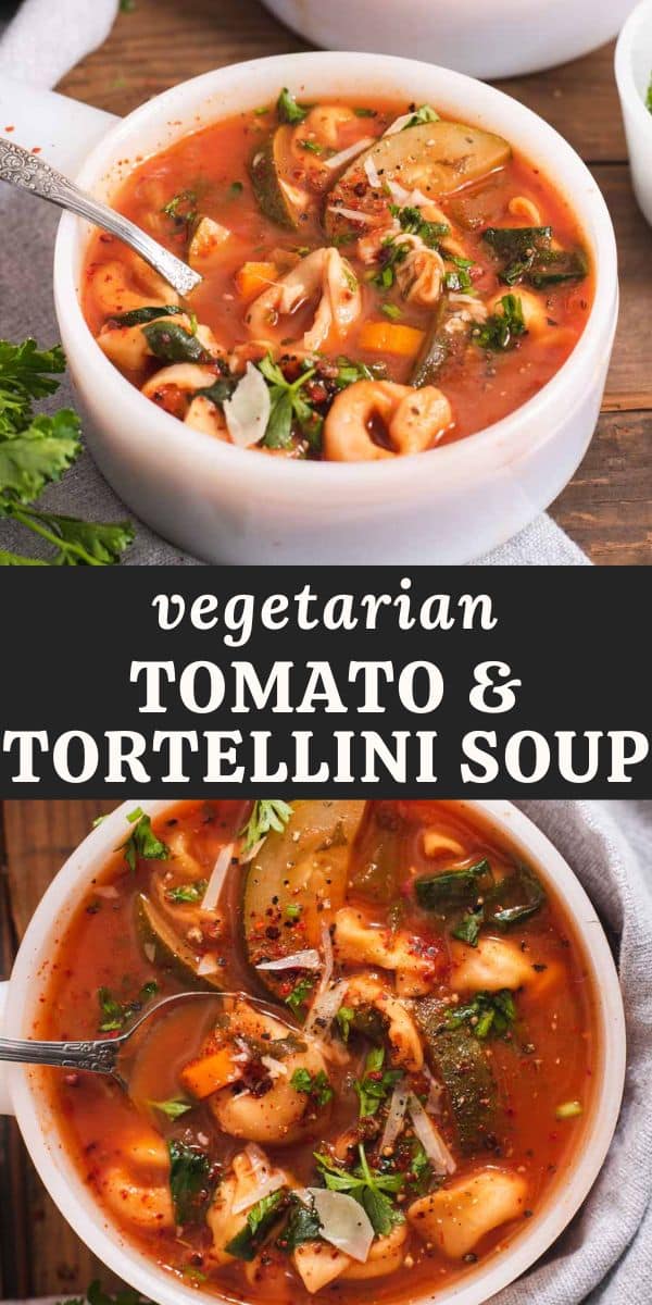 Vegetarian Tortellini Soup Cozy Peach Kitchen