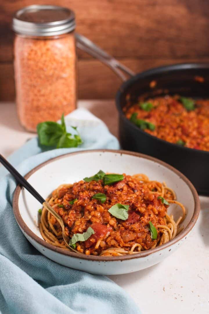 Red Lentil Pasta Sauce Cozy Peach Kitchen