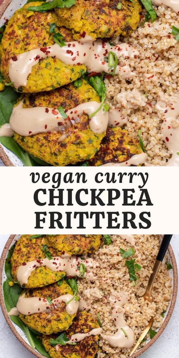 Vegan Curry Chickpea Fritters Cozy Peach Kitchen
