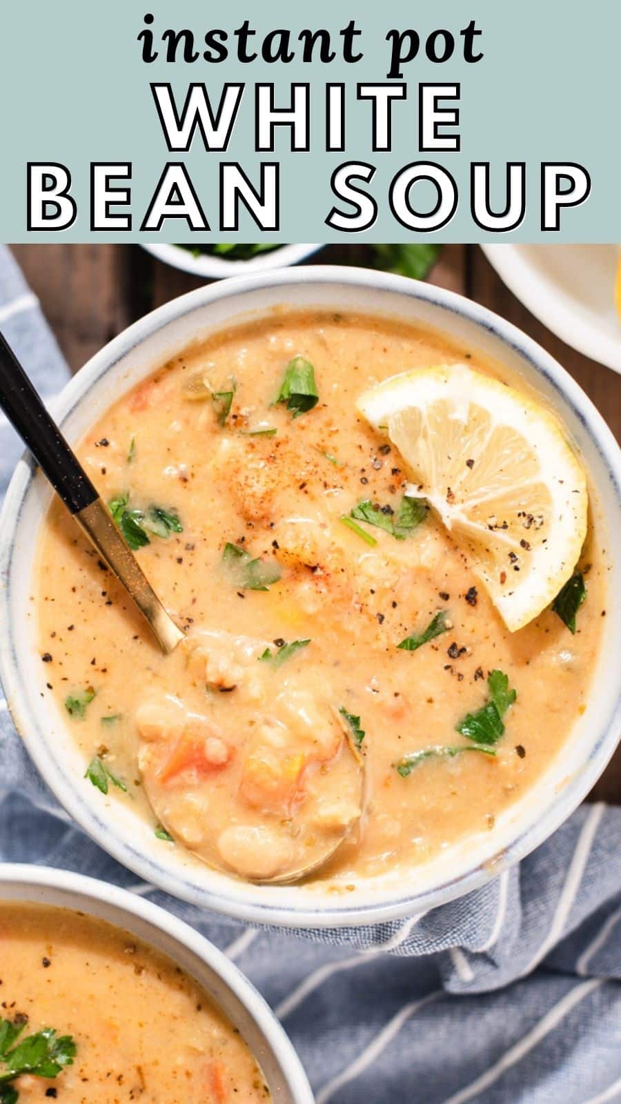 Vegan White Bean Soup (Instant Pot) Cozy Peach Kitchen