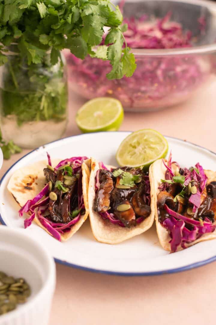 Portobello Mushroom Tacos with BBQ Sauce Cozy Peach Kitchen
