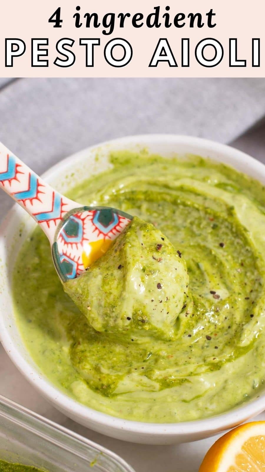 Easy Pesto Aioli Cozy Peach Kitchen