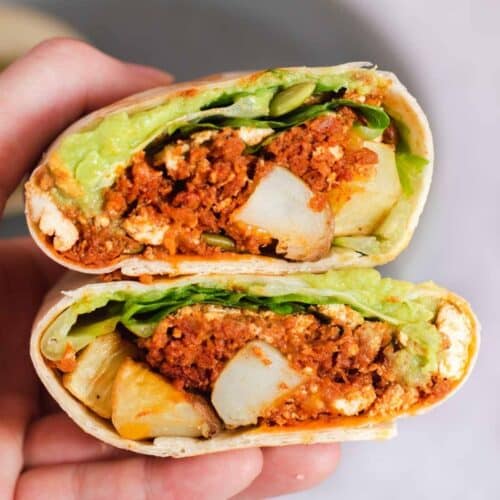 Vegetarian Soyrizo Burritos Cozy Peach Kitchen