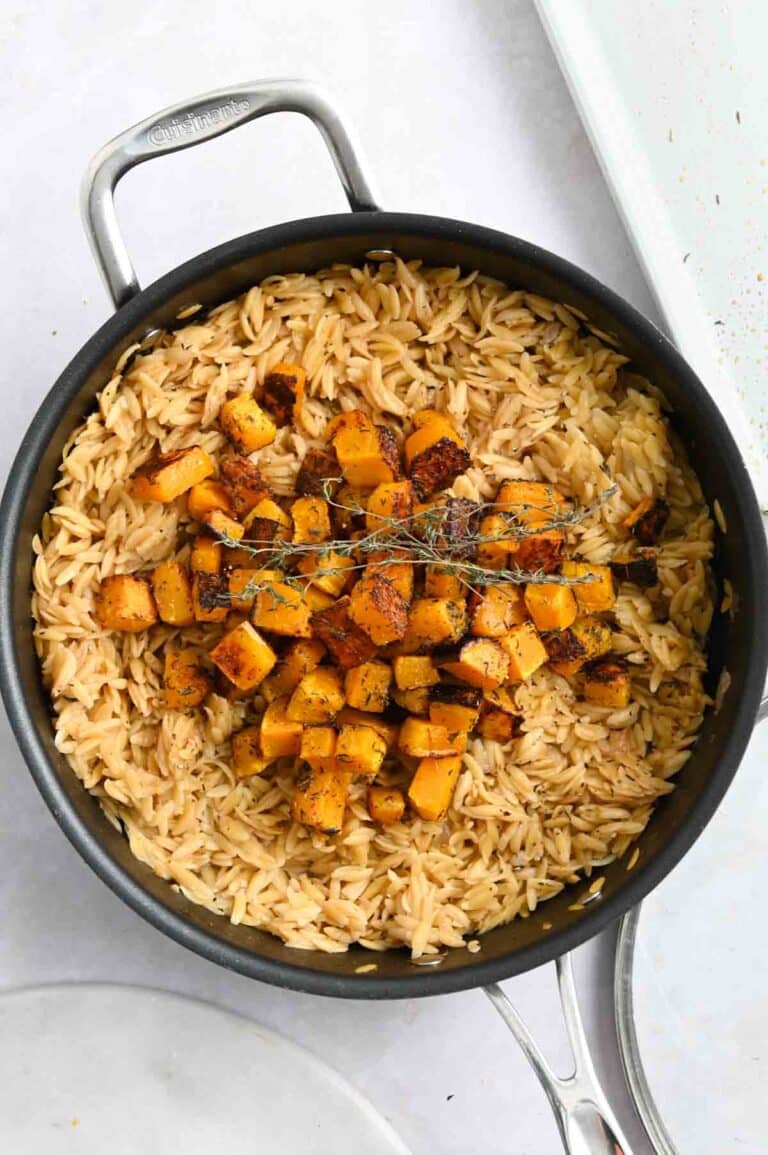 One Pot Orzo with Roasted Butternut Squash Cozy Peach Kitchen