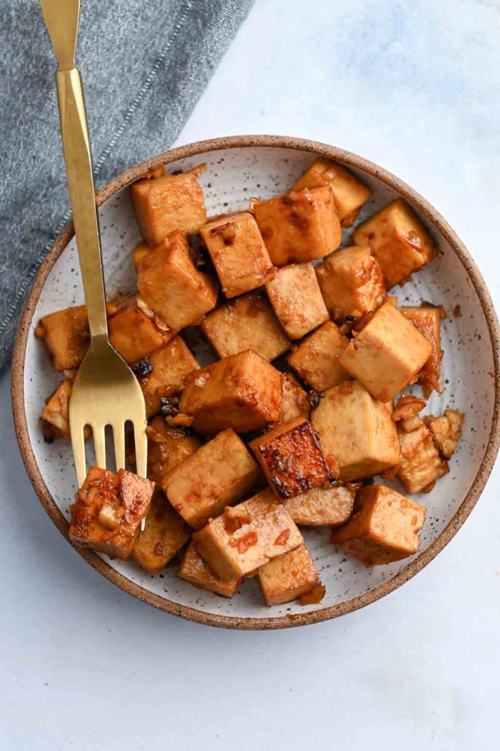 Honey Garlic Tofu Cozy Peach Kitchen
