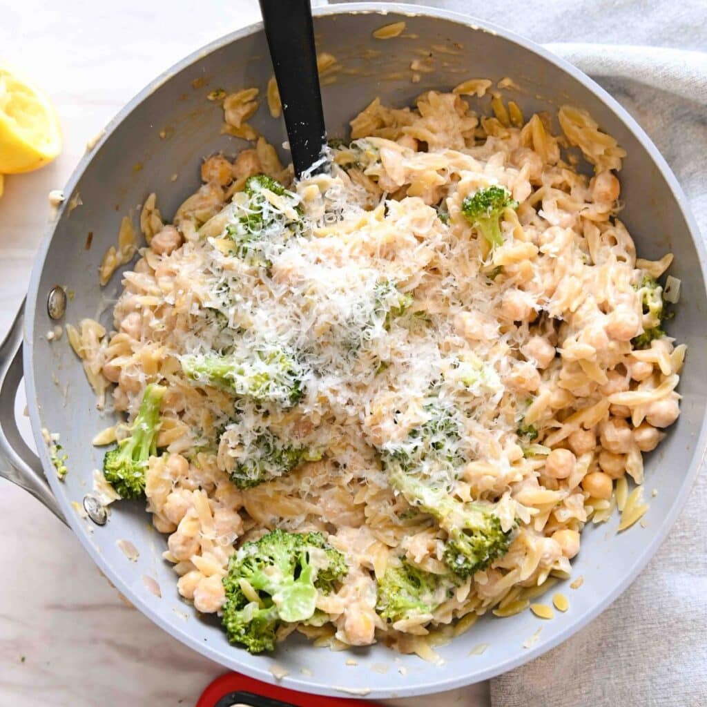 One Pot Lemon Tahini Orzo Cozy Peach Kitchen