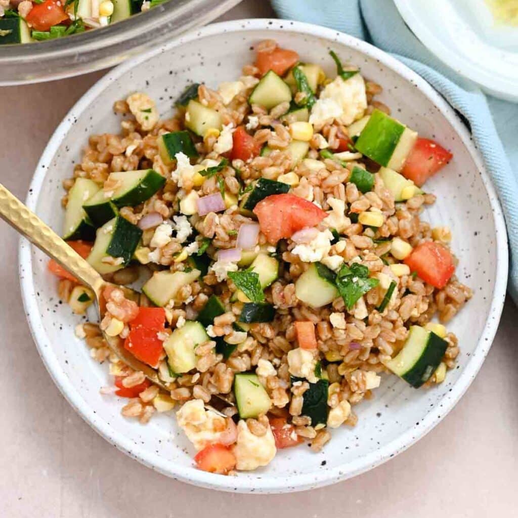 Summer Farro Salad Cozy Peach Kitchen