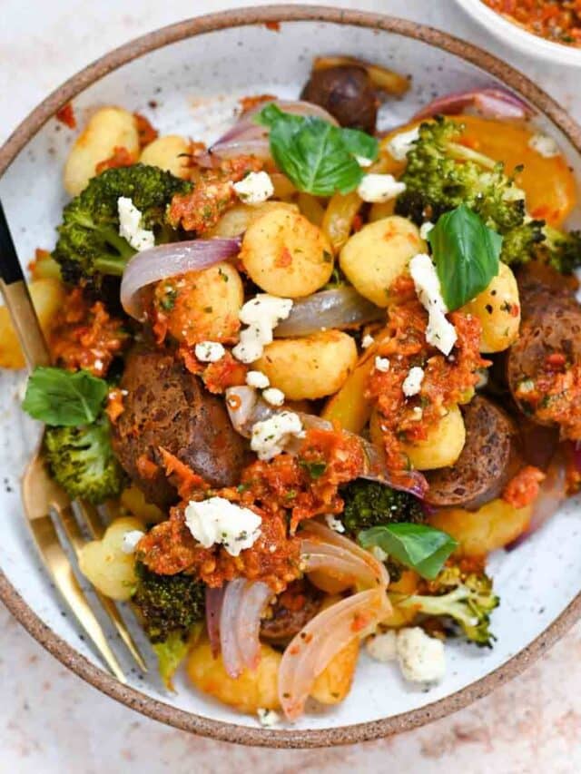 Quinoa Pesto Bake (Dump & Bake) Cozy Peach Kitchen