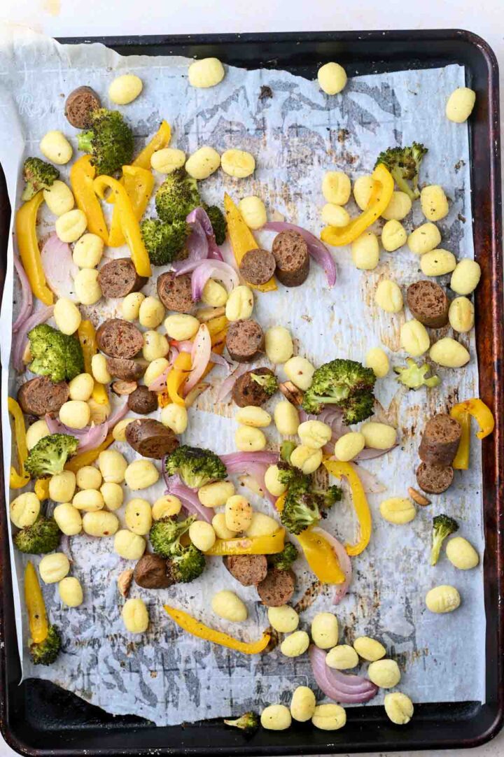Sheet Pan Baked Gnocchi with SunDried Tomato Pesto Cozy Peach Kitchen