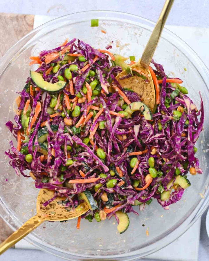 Edamame Salad with Peanut Dressing Cozy Peach Kitchen