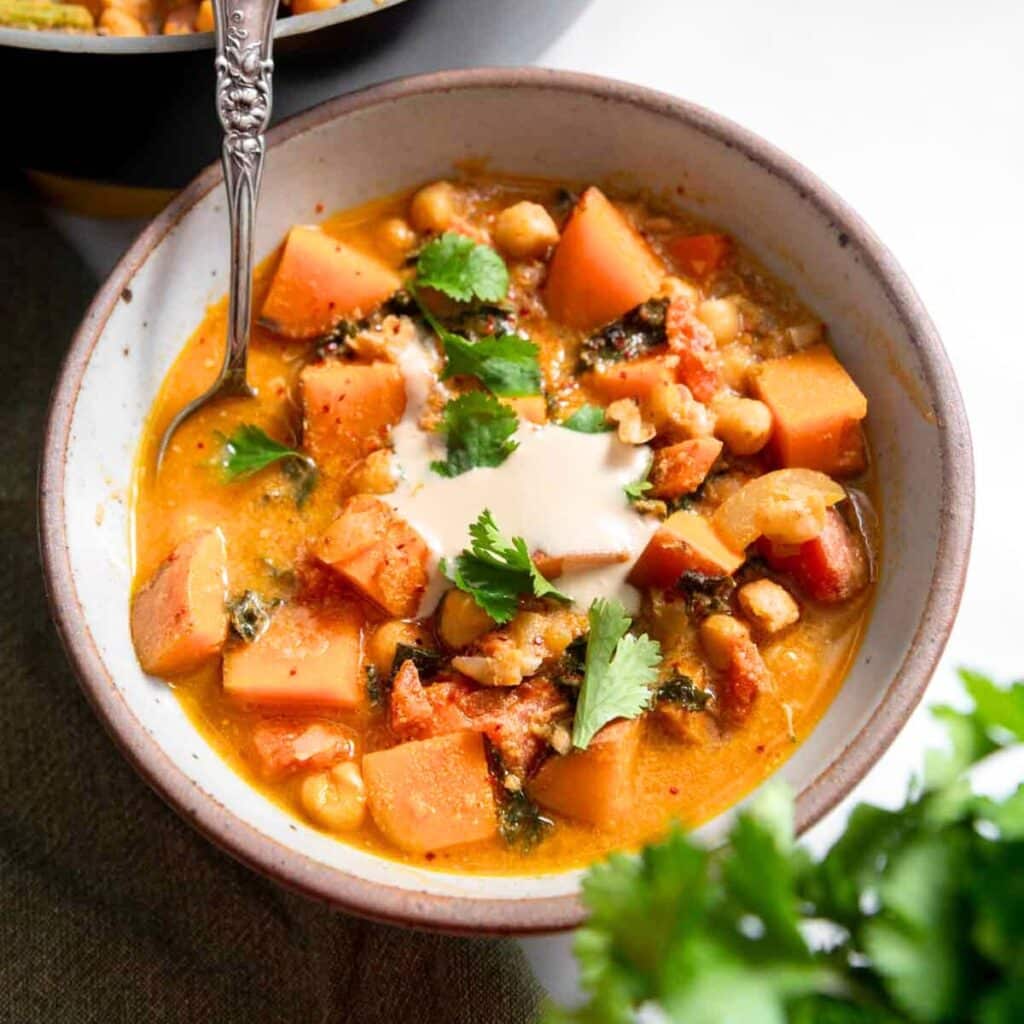 Chickpea Stew with Sweet Potatoes Cozy Peach Kitchen