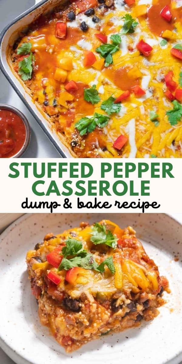 Quinoa Stuffed Pepper Casserole Cozy Peach Kitchen