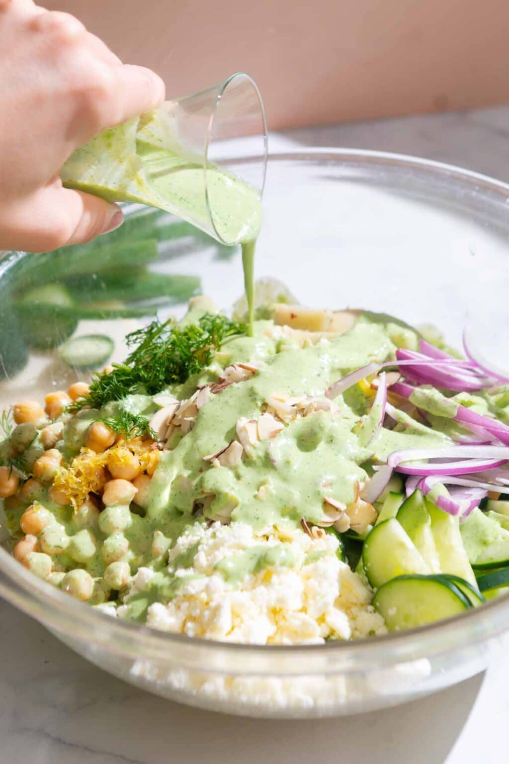 Herby Greek Yogurt Dressing - Cozy Peach Kitchen