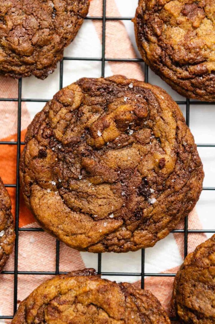 Chewy Pumpkin Chocolate Chip Cookies Cozy Peach Kitchen
