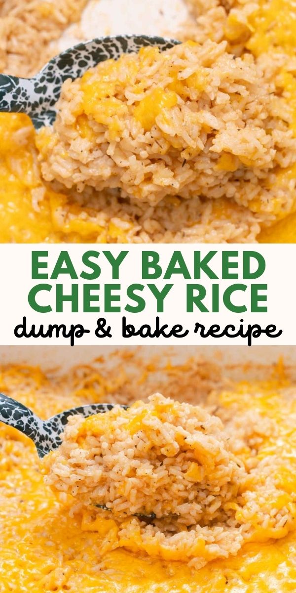 Baked Cheesy Rice - Cozy Peach Kitchen