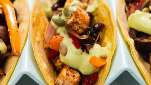 Vegetarian Sheet Pan Fajitas - Cozy Peach Kitchen