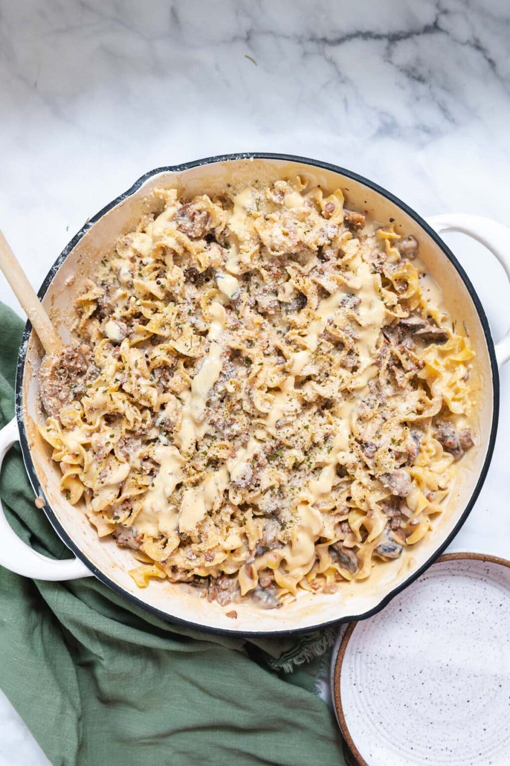 Vegetarian Mushroom Stroganoff - Cozy Peach Kitchen