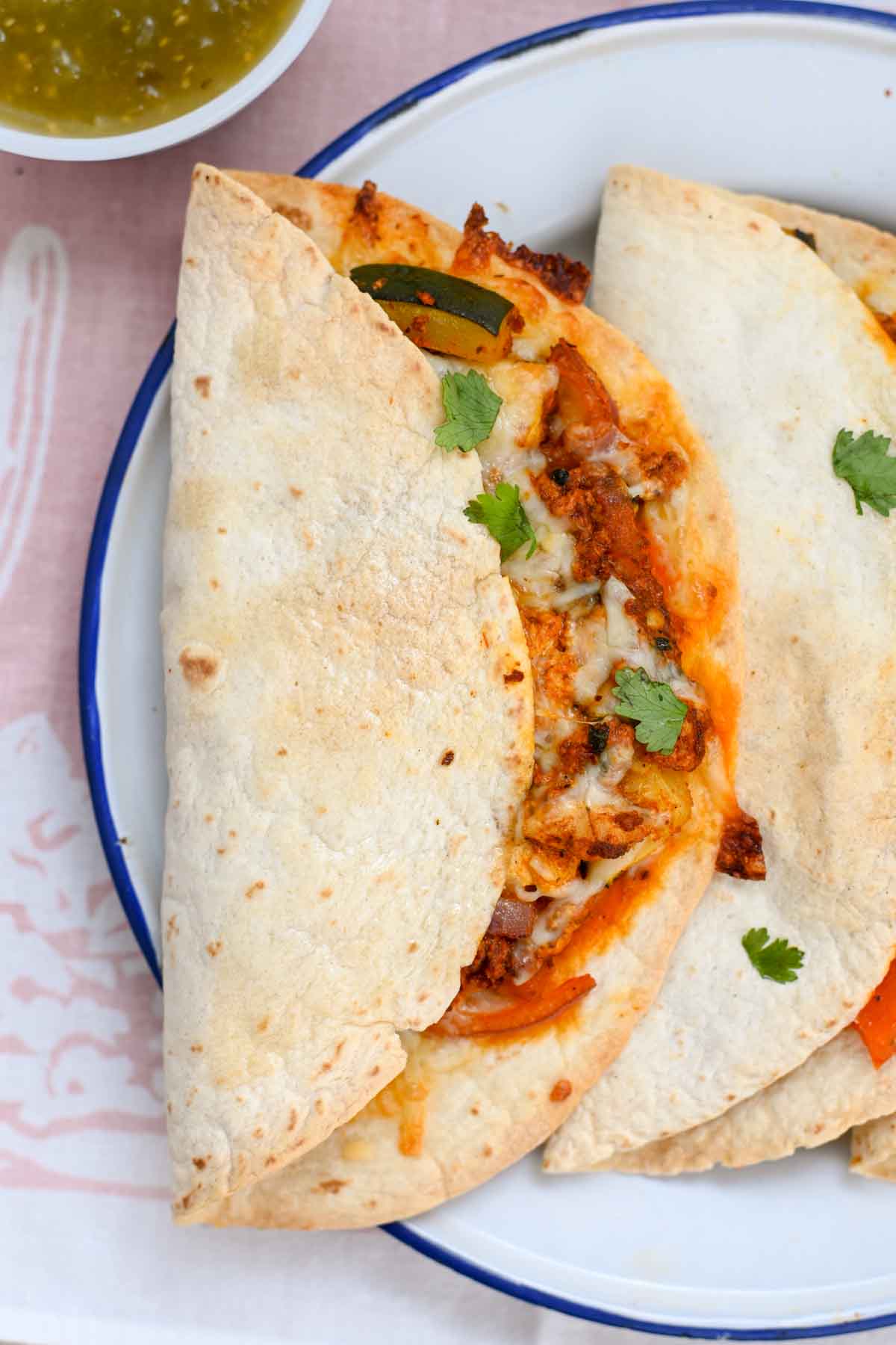 Chorizo Baked Quesadillas - Cozy Peach Kitchen