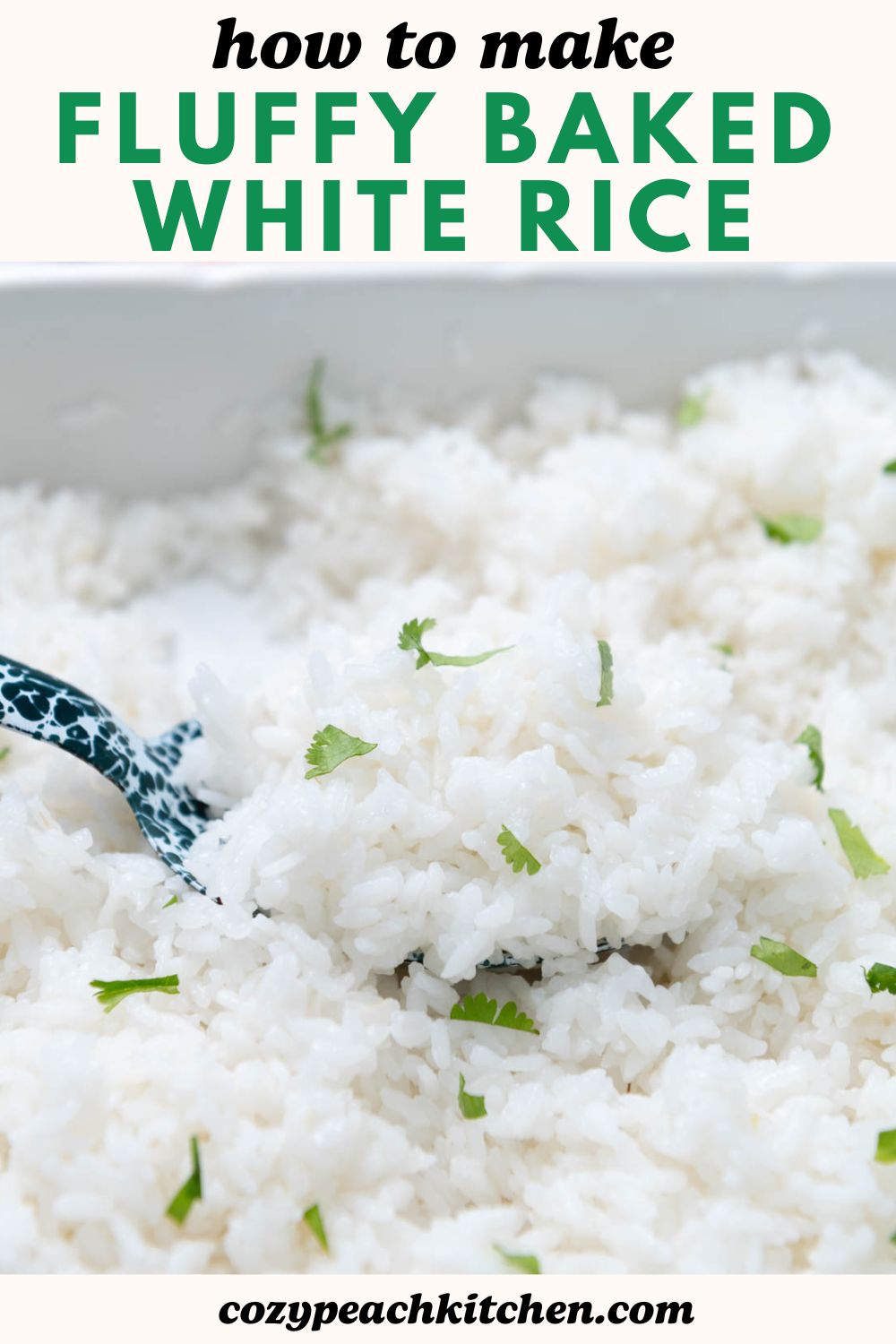 Oven-Baked White Rice - Cozy Peach Kitchen