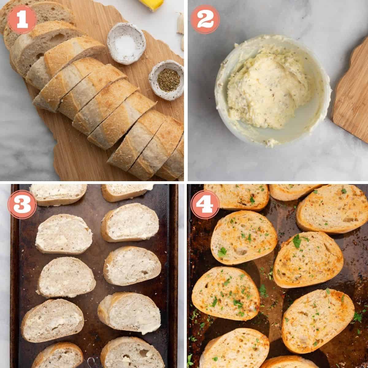 Steps 1 through 4 to make the recipe.