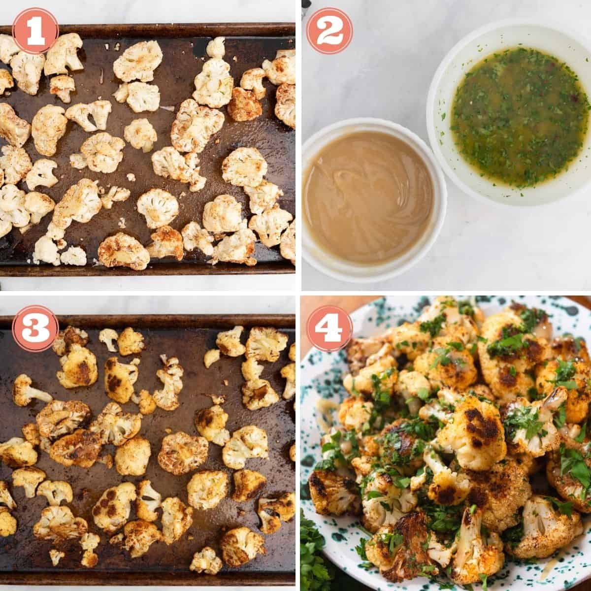 Steps 1 through 4 to make the recipes.