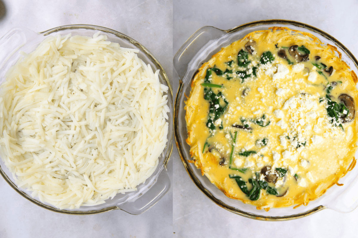 Process shots for recipe.