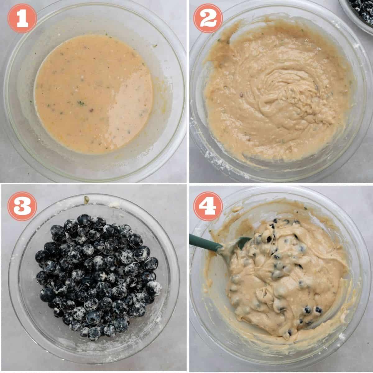 Steps 1 through 4 to make the recipe.