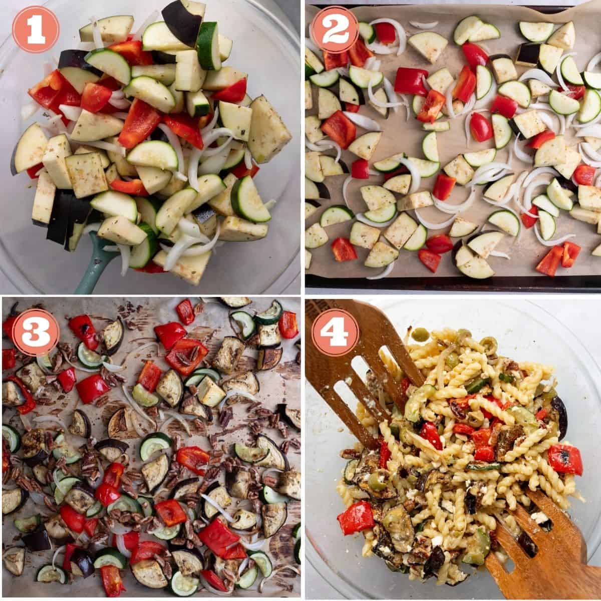 Steps 1 through 4 to make the recipe.