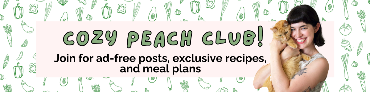 Cozy Peach Club banner.